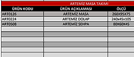 Artemiz Masa Takımı